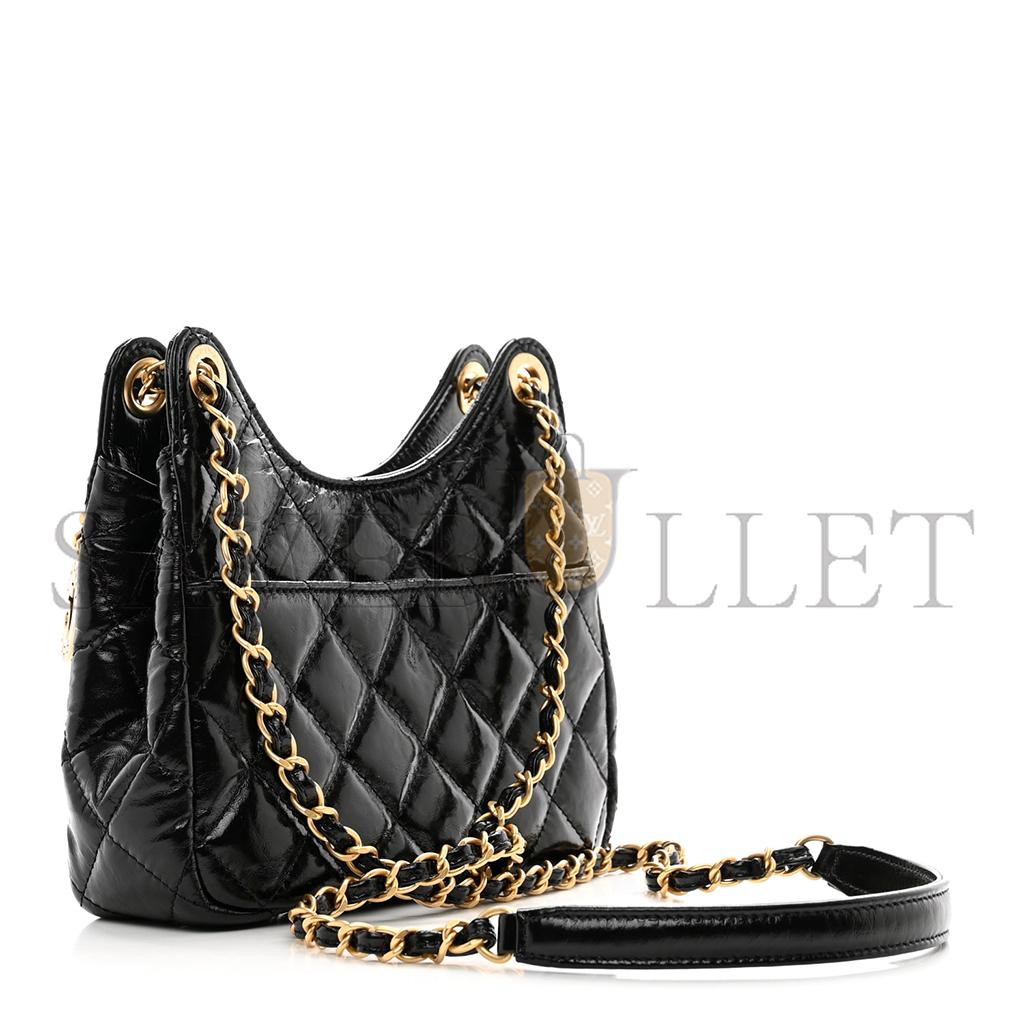 CHANEL MASTER HOBO SMALL GENIE CROSSBODY BAGS (19*17*16cm)